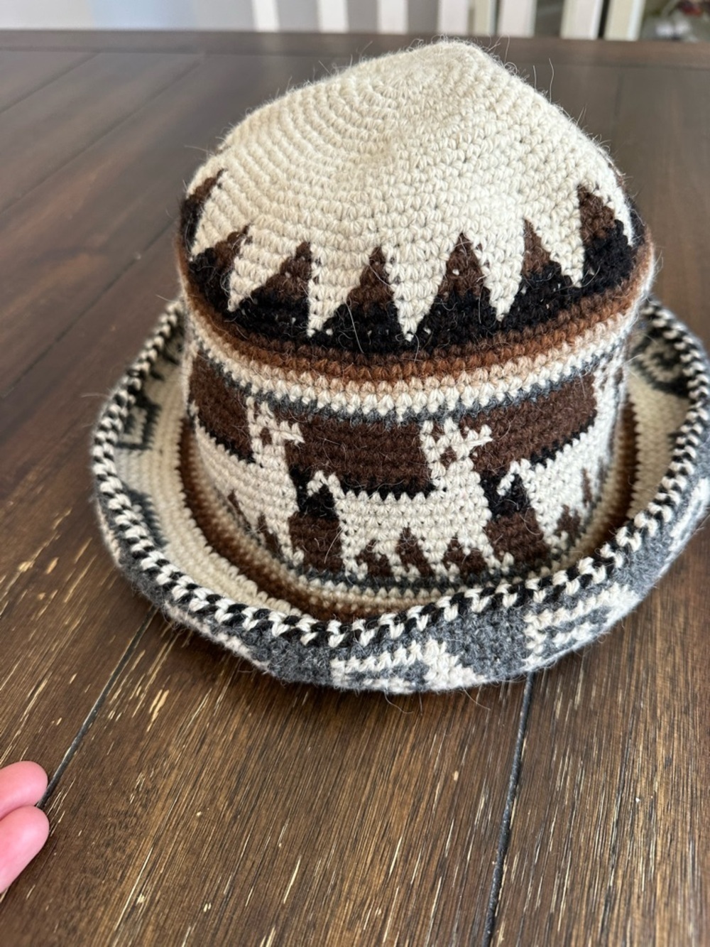 Handmade alpaca hat